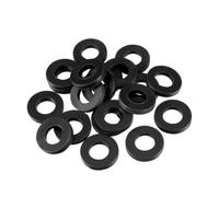 TOP-VIGOR 20Pcs Rubber Flat Washers, 19mm OD 10mm ID 3mm Thickness Heavy Duty Black Rubber Grommet Vibration Damping Pads Sealing Gasket Washers for Faucet Pipe Water Hose Fastener Bolt
