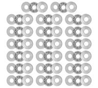 TOP-VIGOR 20Pcs TC411 Thrust Needle Roller Bearings with Washers, 1/4"x11/16"x5/64" Bearing for Conveying Equipment, Automobiles, Pump, Machine Tools, Chromium Steel