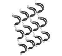 TOP-VIGOR 22Pcs 38mm(1-1/2") Cable Clamp, Rubber Pipe Strap Rubber Cushioned 304 Stainless Steel Hose Clamp U Shape Metal Clamp Tube Holder for Fixing Tube Pipe Wire