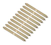 TOP-VIGOR 24Pcs Hanger Bolts, M4x40mm Double Ended Self-Tapping Thread Wood to Wood Dowel Screws, Double Ended Dowel Screws, Screw Dowels Hanger for Connecting