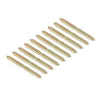 TOP-VIGOR 24Pcs Hanger Bolts, M5x50mm Double Ended Self-Tapping Thread Wood to Wood Dowel Screws, Double Ended Dowel Screws, Screw Dowels Hanger for Wood Connecting