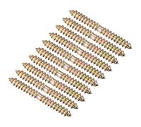 TOP-VIGOR 24Pcs Hanger Bolts, M6x60mm Double Ended Self-Tapping Thread Wood to Wood Dowel Screws, Double Ended Dowel Screws, Screw Dowels Hanger for Wood Connecting