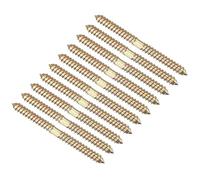 TOP-VIGOR 24Pcs Hanger Bolts, M8x100mm Double Ended Self-Tapping Thread Wood to Wood Dowel Screws, Double Ended Dowel Screws, Screw Dowels Hanger for Wood Connecting