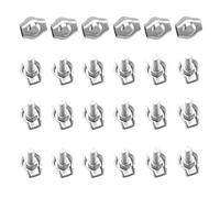 TOP-VIGOR 24Pcs M2 Simplex Bolt Wire Rope Clip, 304 Stainless Steel Wire Rope Cable Clamp Single Bolt Rigging Fasteners for Clothesline, Awning Fastening, Rigging Railing