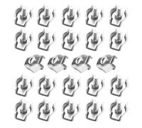 TOP-VIGOR 24Pcs M3 Simplex Bolt Wire Rope Clip, 304 Stainless Steel Wire Rope Cable Clamp Single Bolt Rigging Fasteners for Clothesline, Awning Fastening, Rigging Railing