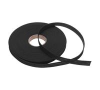 TOP-VIGOR 25 Yards Single Fold Bias Binding 1/2 Inch Bias Binding Tape Continuous Bulk for Sewing, Seaming, Piping, Quilting - Poly-Cotton Black
