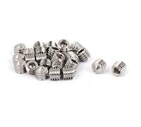 TOP-VIGOR 25Pcs Cone Cup Point Grub Screws, M6 x 6mm Hex Head Socket Screws Set Assorted, Threads Screws for Door Handle, Faucet, Light Fixture Home Repairs, Fixtures