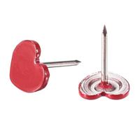 TOP-VIGOR 25Pcs Heart Push Pins, Cute Decorative Thumb Tacks with Steel Points for Cork Boards, Photo Walls, Notice Boards & Craft Red