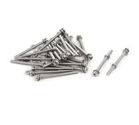 TOP-VIGOR 25Pcs M3x40mm Screw Assortment Kit, 304 Stainless Steel Phillips Pan Head Bolt Screw Nut Washer for Professionals, Amateurs, Landlords, Repairmen and DIY