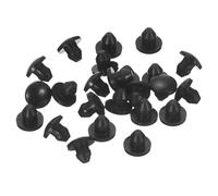 TOP-VIGOR 25Pcs Silicone Snap in Locking Hole Plugs, Rubber Panel Seal Cover Flush Type Panel Round for 4.5mm Hole, Hole Stoppers for Kitchen Rubber Bulkheads Waterproof Sealing Plugs, Black