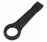 TOP-VIGOR 27 mm Slogging Ring Spanner Striking Straight Handle Box End Wrench Metric Single Ring Flat Spanner Slogging Wrenches for Various Hex Head Bolt