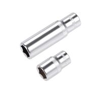 TOP-VIGOR 2Pcs 1/4-Inch Drive by 10mm Deep and Shallow Socket, Cr-V Drive Socket, 6-Point, Metric for Auto Repairing and Household
