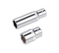 TOP-VIGOR 2Pcs 1/4-Inch Drive by 11mm Deep and Shallow Socket, Cr-V Drive Socket, 6-Point, Metric for Auto Repairing and Household
