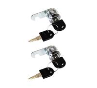 TOP-VIGOR 2Pcs 16mm Security Cam Lock, Cabinet Drawer Security Mailbox Locks with 4 Keys for Cupboard, Drawer, Wardrobe, Letter Box and Toolbox, Keyed Different
