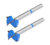 TOP-VIGOR 2Pcs 20mm Forstner Drill Bits, Tungsten Carbide Wood Auger Drill Bit Hole Saw Opener for Woodworking Hinge Hole Drilling Boring Bit Cutter Blue