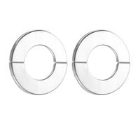 TOP-VIGOR 2pcs 24mm Wall Split Flange Pipe Cover, 304 Stainless Steel Round Pipe Escutcheon Plate with Adhesive Backing for Radiator, Water and Heating Pipe Wall Hole Decoration