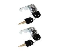 TOP-VIGOR 2Pcs 25mm Security Cam Lock, Cabinet Drawer Security Mailbox Locks with 4 Keys for Cupboard, Drawer, Wardrobe, Letter Box and Toolbox, Keyed Alike