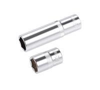 TOP-VIGOR 2Pcs 3/8-Inch Drive by 13mm Deep and Shallow Socket, Cr-V Drive Socket, 6-Point, Metric for Auto Repairing and Household