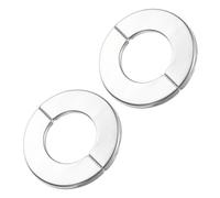 TOP-VIGOR 2pcs 35mm Wall Split Flange Pipe Cover, 201 Stainless Steel Round Pipe Escutcheon Plate with Adhesive Backing for Radiator, Water and Heating Pipe Wall Hole Decoration