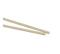 TOP-VIGOR 2pcs 3mm x 200mm Solid Round Brass Rod, Metal Solid Round Shaft Rods Lathe Bar Stock for DIY Car Helicopter Airplane Mode