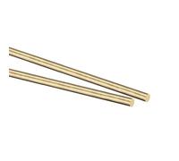 TOP-VIGOR 2pcs 4mm x 100mm Solid Round Brass Rod, Metal Solid Round Shaft Rods Lathe Bar Stock for DIY Car Helicopter Airplane Mode