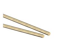 TOP-VIGOR 2pcs 5mm x 250mm Solid Round Brass Rod, Metal Solid Round Shaft Rods Lathe Bar Stock for DIY Car Helicopter Airplane Mode