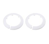 TOP-VIGOR 2pcs 90mm Pipe Cover Decoration, Click-in PP Plastic Escutcheon Pipe Collar for Water Pipe, Drain Line, Toilet Waste Pipe, Wall Pipe Entry Decoration Trim and Bathroom Plumbing White