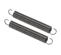 TOP-VIGOR 2Pcs Extension Compressed Spring, 1mm Wire Dia, 10mm OD, 80mm Free Length Durable Steel Compression Springs, Small Dual Hook Extended Tension Springs