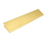 TOP-VIGOR 2Pcs H62 Brass Sheet 200mm x 50mm x 1mm, Metal Brass Plates for DIY Crafts, Electrical Repairs and Industrial Use