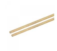 TOP-VIGOR 2Pcs M2.5 x 250mm Male Brass Threaded Rod, All Thread Brass Rod Bar Studs for Clamps and U-Bolts