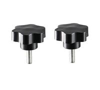 TOP-VIGOR 2Pcs M8 x 25mm Plum Hex Shaped Clamping Screw Knob, 32mm Dia Plastic Head Clamping Knob Handle Male Thread Thumb Screw