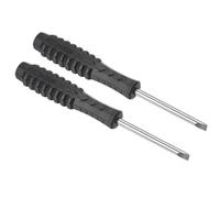 TOP-VIGOR 2pcs Mini Slotted Screwdriver 4mm Flat Head 115mm Length, Small Precision Screwdrivers with Non-Slip Handle for Electronics, Glasses, Watch, Computer and Small Appliance Repair