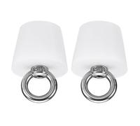 TOP-VIGOR 2Pcs Rubber Tapered Plug, 25mm to 33mm Solid Bathtub Bungs Stopper with Ring, Tapered Lab Seal Rubber Stoppers Test Tube Bungs for Test Tubes, Drainage Hole, Water Pipe, White