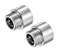 TOP-VIGOR 2Pcs Shower Head Extension Arm, 10mm Shower Arm Extender, G1/2 Stainless Steel Handheld Shower Pipe Head Extension Round Pipe for Bathroom Accessory