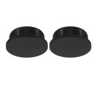 TOP-VIGOR 2Pcs Silicone Hole Plugs, 37.6mm Diameter Hole Stoppers, Soft Flexible Rubber Panel Seal Cover Flush Type Panel Round for Kitchen Rubber Bulkheads Waterproof Sealing Plugs, Black