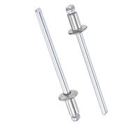 TOP-VIGOR 304 Stainless Steel Blind Rivets 3.2mm x 6mm, Pop Rivets for Metal, Steel Rivets with Pull Mandrel, Blind Rivets Set for Use with Rivet Gun, 100 Pack
