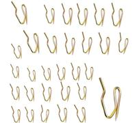TOP-VIGOR 30Pcs Curtain Hooks, Pinch Pleat Curtain Hooks, Metal Pins-On Drapery Hooks for Window Curtain, Shower Curtain and Door Curtain