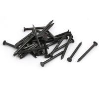 TOP-VIGOR 30Pcs Hardware Nails, 2.4mmx25mm Fiber Concrete Cement Wall Point Tip Nails, Wall Pins Tacks Nails for Woodworking, Panel Pins for Hanging Picture, Frame, Furniture, Construction, Black