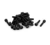 TOP-VIGOR 30Pcs Hexagon Socket Head Cap Screws, M4 x 18mm 12.9 Alloy Steel Replacement Machine Fastener Screws, Fully Thread for Bicycle Motorcycle Repair, Professionals Landlords Repairmen, Black