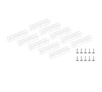 TOP-VIGOR 30Pcs LED Strip Light Clips, Mounting Bracket Fixing Clips Plastic Clamp Holders Waterproof LED Strip with Screws for 6*12mm Neon RGB Light Cable Ribbon, Translucent