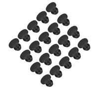 TOP-VIGOR 30Pcs Silicone Snap in Locking Hole Plugs, 4.5mm Diameter Hole Stoppers, Rubber Panel Seal Cover Flush Type Panel Round for Kitchen Rubber Bulkheads Waterproof Sealing Plugs, Black