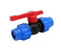 TOP-VIGOR 32mm Stop Tap Valve Connector for HDPE or Alkathene Water Pipe Compression Fit