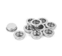 TOP-VIGOR 35mm Recessed Round Handles,304 Stainless Steel Embedded Door Handle, Invisible Sliding Door Pull Handles for Kitchen Bedroom Bathroom Cabinet Wardrobe - 10pcs
