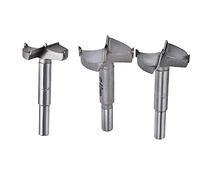 TOP-VIGOR 38mm 40mm 42mm Forstner Drill Bit Set, Tungsten Carbide Wood Auger Drill Bit Hole Saw Opener for Woodworking Hinge Hole Drilling Boring Bit Cutter 3in1 Set