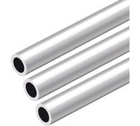 TOP-VIGOR 3Pcs 6063 Aluminum Round Tube, 10mm OD 5mm ID 250mm Length Seamless Aluminum Straight Tubing Metal Pipe for Industry DIY Projects