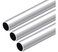 TOP-VIGOR 3Pcs 6063 Aluminum Round Tube, 12mm OD 9mm ID 300mm Length Seamless Aluminum Straight Tubing Metal Pipe for Industry DIY Projects