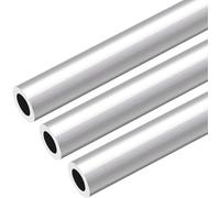 TOP-VIGOR 3Pcs 6063 Aluminum Round Tube, 16mm OD 10mm ID 300mm Length Seamless Aluminum Straight Tubing Metal Pipe for Industry DIY Projects