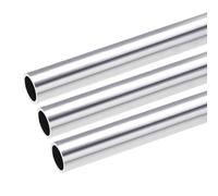 TOP-VIGOR 3Pcs 6063 Aluminum Round Tube, 19mm OD 16mm ID 100mm Length Seamless Aluminum Straight Tubing Metal Pipe for Industry DIY Projects