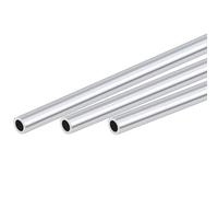 TOP-VIGOR 3Pcs 6063 Aluminum Round Tube, 8mm OD 6mm ID 250mm Length Seamless Aluminum Straight Tubing Metal Pipe for Industry DIY Projects