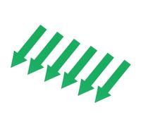 TOP-VIGOR 4 Inch Arrow Stickers, 4 Sheet PVC Self-Adhesive Directional Floor & Wall Labels, Waterproof Removable Arrow Decals for Indoor Use, Green